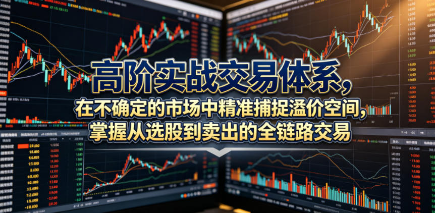 高阶实战交易体系，在不确定的市场中精准捕捉溢价空间，掌握从选股到卖出的全链路交易心法（更新6月）-九九网创