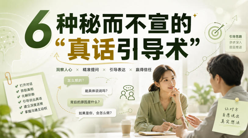 付费文章:6种秘而不宣的“真话引导术”-九九网创