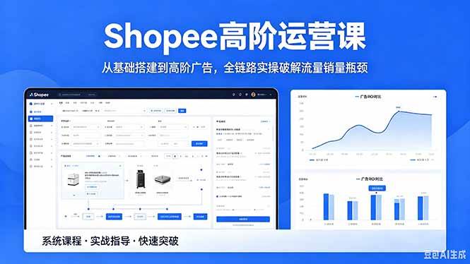 （18499期）Shopee高阶运营课-2026年5月更新，从基础搭建到高阶广告，全链路实操破解流量销量瓶颈-九九网创