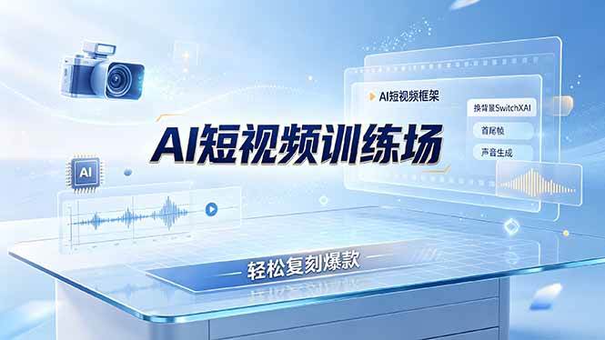 （19137期）老陈AI短视频训练场：AI短视频框架+换背景SwitchXAI+首尾帧+声音生成，轻松复刻爆款-九九网创