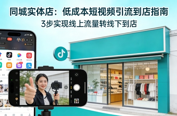 同城实体店,如何低成本把客户从短视频带到线下门店-九九网创