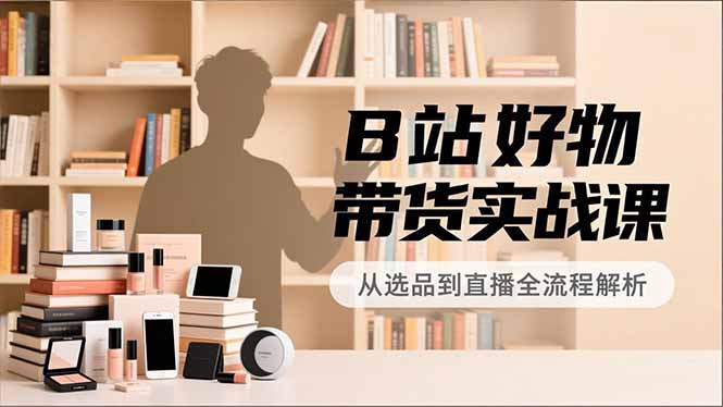 B站好物带货实战课，账号定位、选品拍摄、运营变现，全流程教学，实现UP主月入过万-九九网创