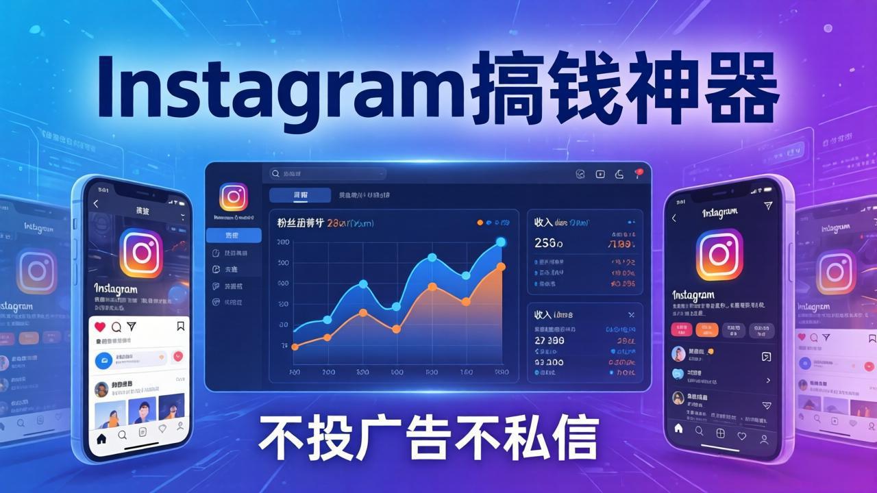 Instagram搞钱神器：月涨6万粉+月入5万刀，不投广告不私信，靠算法+低价产品-九九网创
