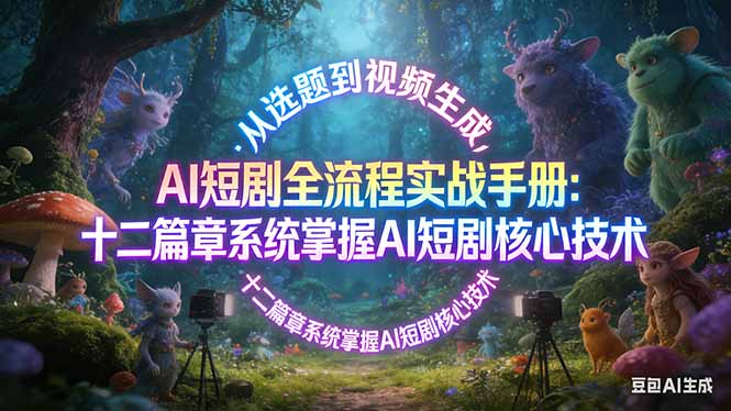 AI 短剧全流程实战手册：从选题到视频生成，十二篇章系统掌握 AI 短剧核心技术-九九网创