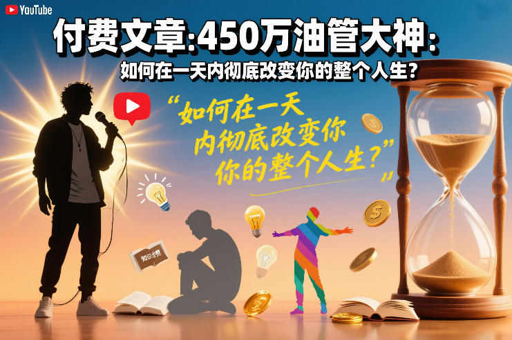 付费文章：450万油管大神：如何在一天内彻底改变你的整个人生？-九九网创