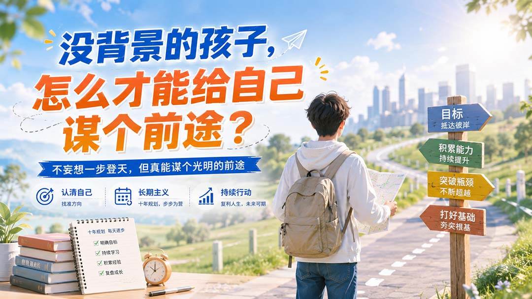 （20180期）付费文章：没背景的孩子，怎么才能给自己谋个前途？-九九网创