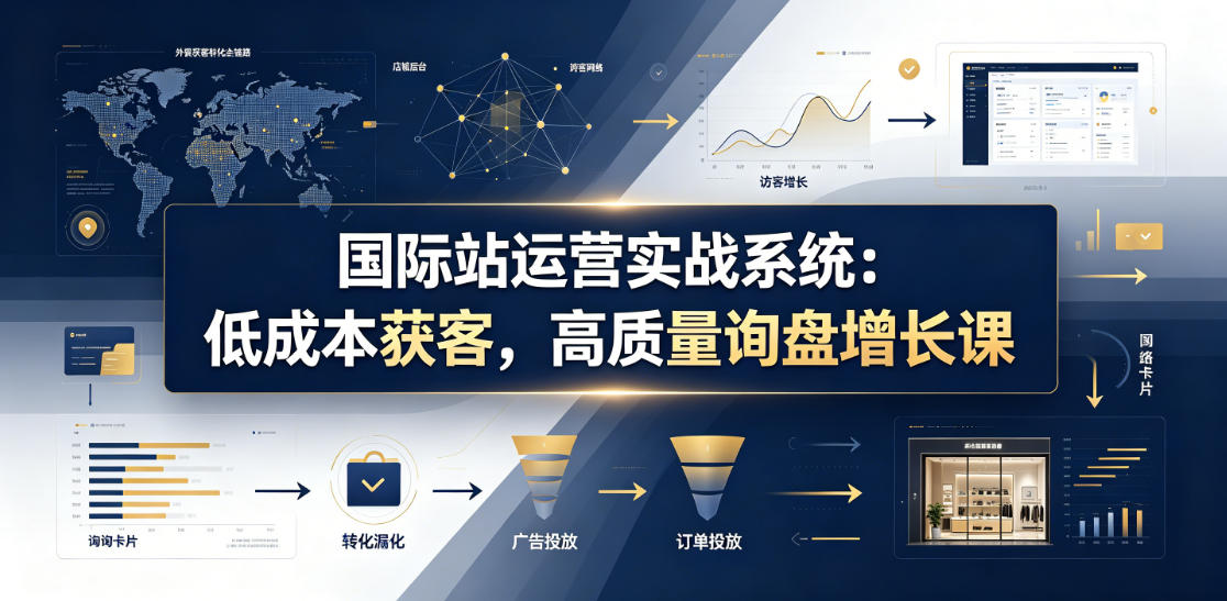 国际站运营实战系统：低成本获客，高质量询盘增长课（更新26年）-九九网创