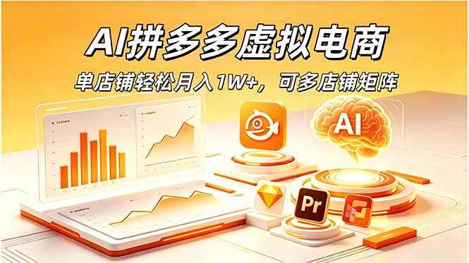 （18987期）AI拼多多虚拟电商，单店铺轻松月入1W+，可多店铺矩阵-九九网创