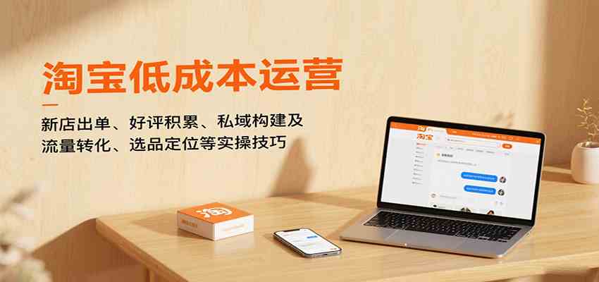 淘宝低成本运营，新店出单、好评积累、私域构建及流量转化、选品定位等实操技巧-九九网创