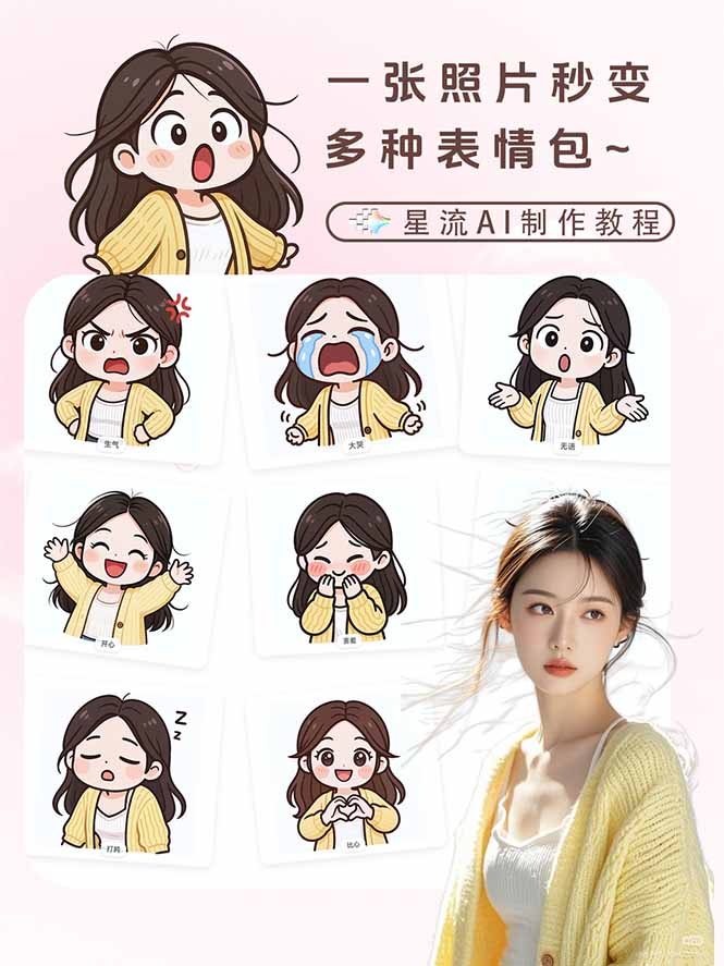 一张照片秒变N种专属表情包，三步搞定可爱搞怪治愈风，从此斗图聊天不再到处存别人图-九九网创