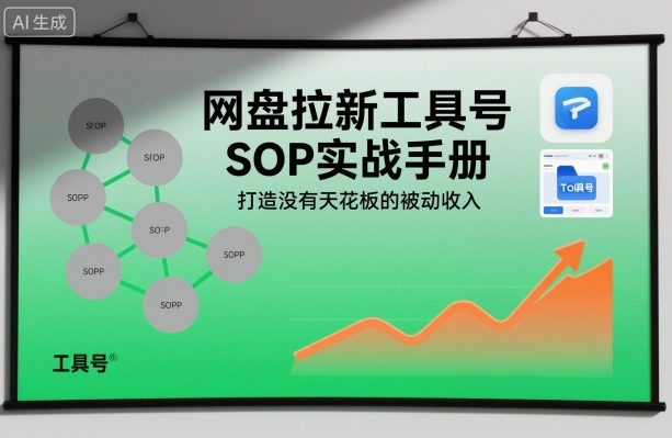 网盘拉新工具号SOP实战手册，打造没有天花板的被动收入-九九网创
