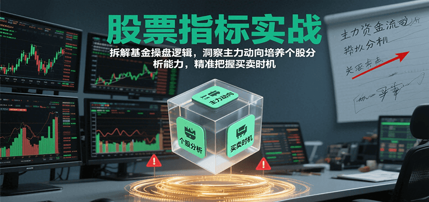 股票指标实战，基金操盘逻辑拆解，洞察主力动向培养个股分析能力把握买卖时机(更新)-九九网创