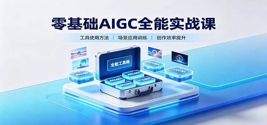 零基础AIGC全能实战课:覆盖绘画、影音、PPT、小说多场景AI创作-九九网创