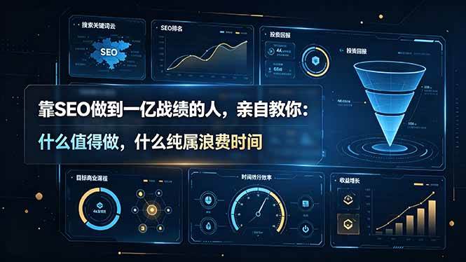 （19197期）靠SEO做到一亿战绩的人，亲自教你：什么值得做，什么纯属浪费时间【原创双语字幕】-九九网创