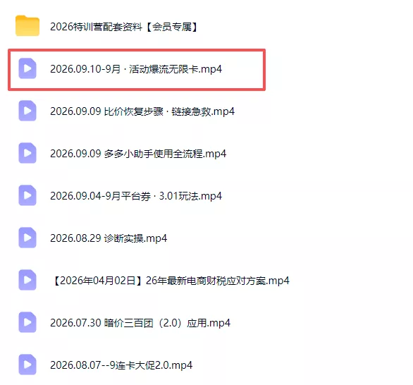 拼多多实战特训营(更新0911-九九网创