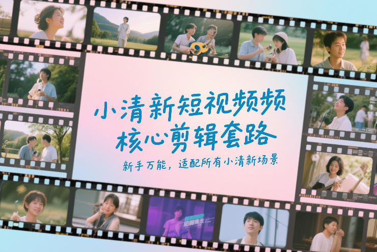 小清新短视频核心剪辑套路，新手万能，适配所有小清新场景-九九网创