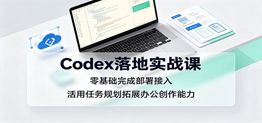 Codex落地实战课：零基础完成部署接入，活用任务规划拓展办公创作能力-九九网创
