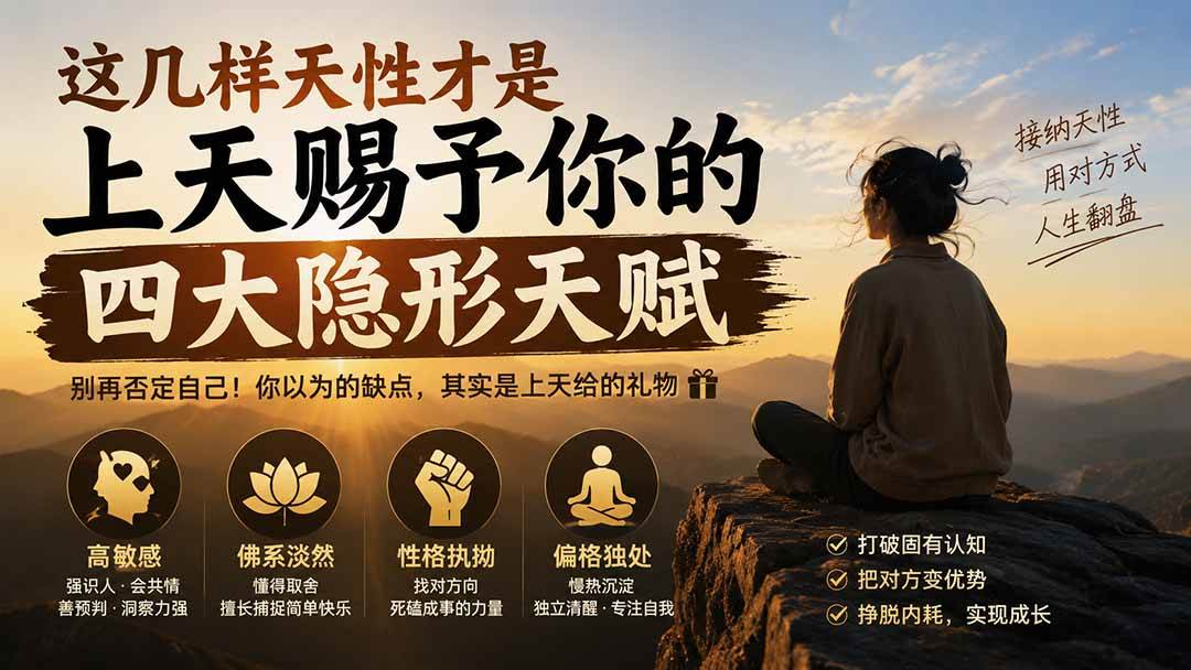 （19984期）付费文章：这几样天性才是上天赐予你的四大隐形天赋-九九网创