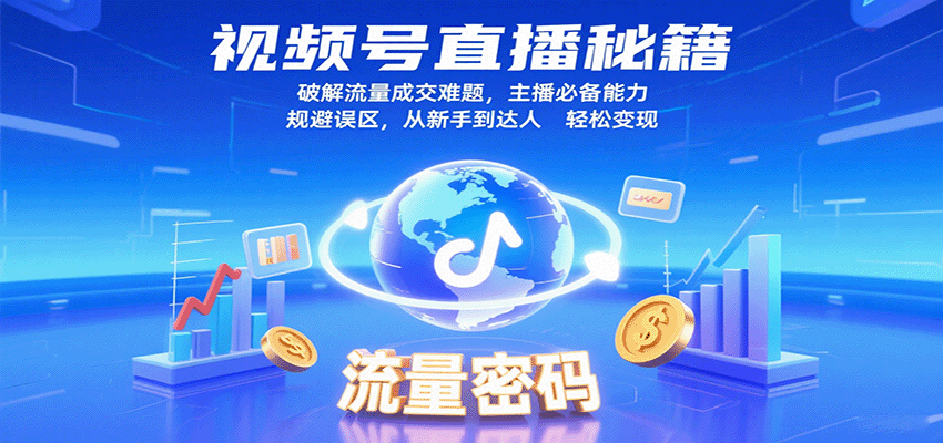 视频号直播秘籍，破解流量成交难题，主播必备能力，规避误区，从新手到达人轻松变现-九九网创