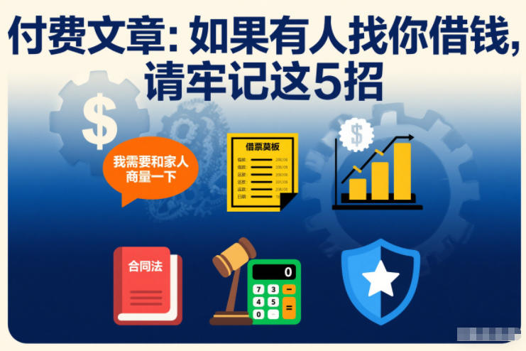 付费文章：如果有人找你借钱，请牢记这5招-九九网创