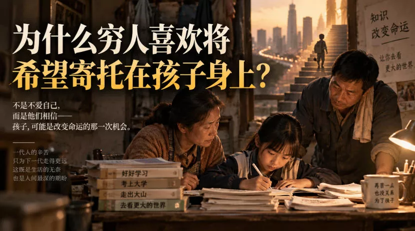 某社群精品文章：为什么穷人喜欢将希望寄托在孩子身上？-九九网创