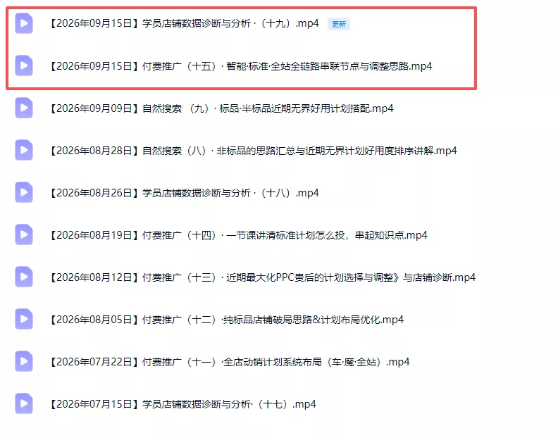 2026淘宝电商终局之战VIP课-更新0920：自然搜索+直通车+无界+精准人群，系统掌握测款动销与全店推广布局方法-九九网创