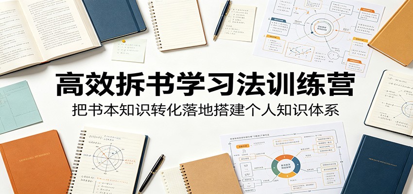 高效拆书学习法训练营，把书本知识转化落地搭建个人知识体系-九九网创
