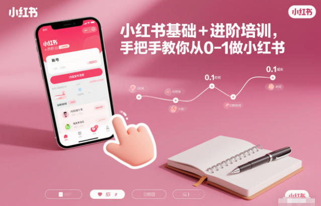 小红书基础+进阶培训，手把手教你从0-1做小红书-九九网创