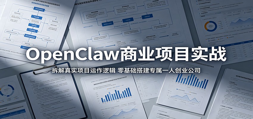 OpenClaw商业项目实战:拆解真实项目运作逻辑,零基础搭建专属一人创业公司-九九网创