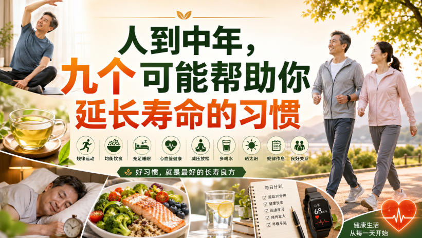 付费文章：人到中年，九个可能帮助你延长寿命的习惯-九九网创