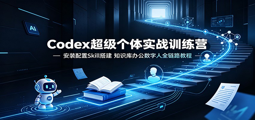 Codex超级个体实战训练营：安装配置Skill搭建，知识库办公数字人全链路教程-九九网创