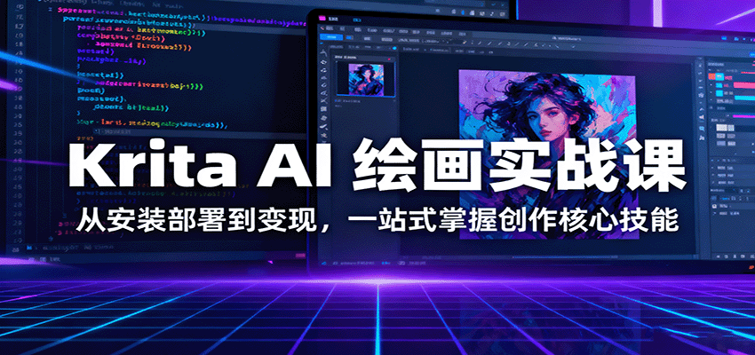 Krita AI 绘画实战课:从安装部署到变现,一站式掌握创作核心技能-九九网创
