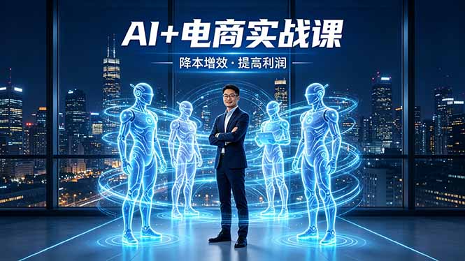AI+电商实战课，1人+N个AI 智能体，把SOP变AI员工，实现降本增效提高利润-九九网创