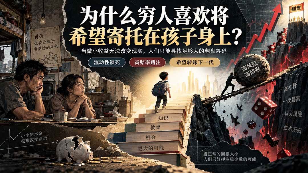 （20318期）社群精品文章：为什么穷人喜欢将希望寄托在孩子身上？-九九网创