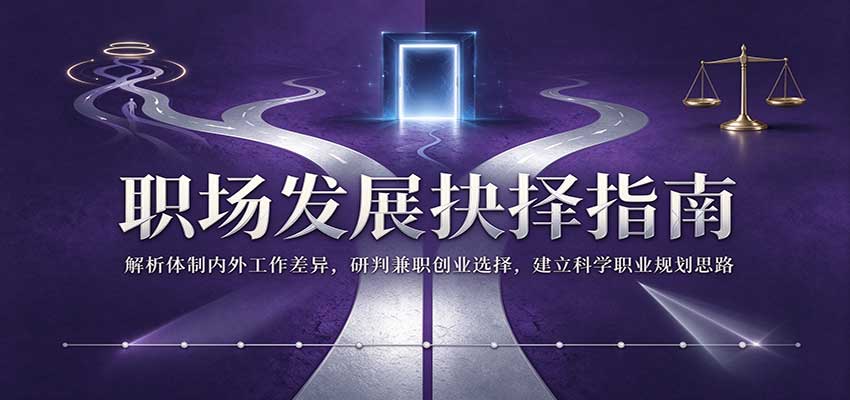 职场发展抉择指南：解析体制内外工作差异，研判兼职创业选择，建立科学职业规划思路-九九网创