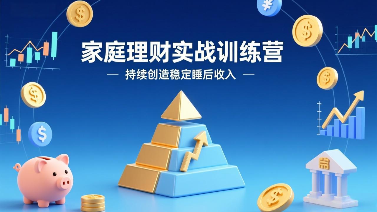 家庭理财实战训练营：从0到1建体系，三阶进阶层层递进，助你持续创造稳定睡后收入-九九网创