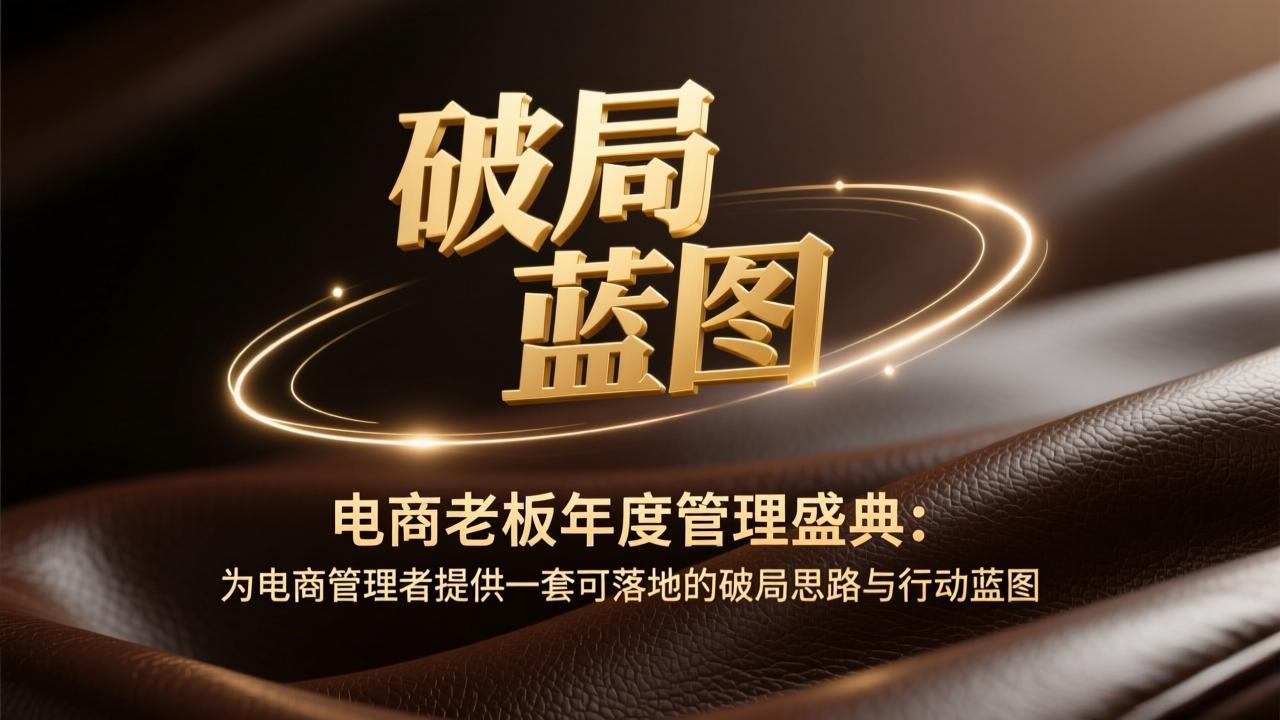 电商老板年度管理盛典：为电商管理者提供一套可落地的破局思路与行动蓝图-九九网创