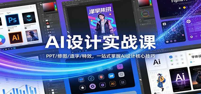 AI设计实战课：PPT/修图/造字/特效，一站式掌握AI设计核心技巧-九九网创