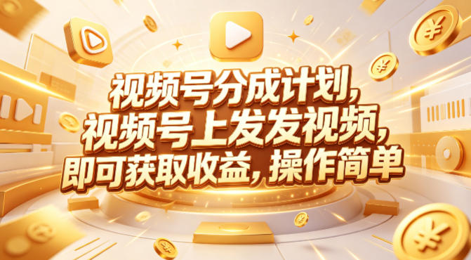 视频号分成计划，599元众筹的Red团队课程，视频号上发发视频，即可获取收益，操作简单-九九网创