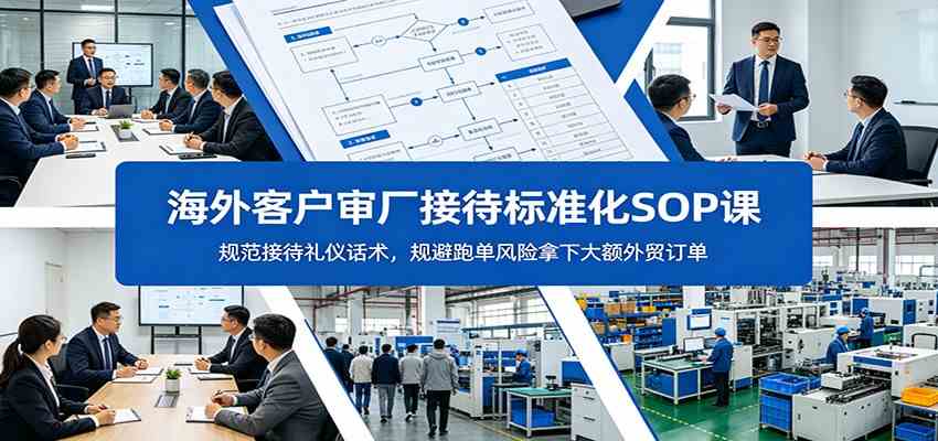 海外客户审厂接待标准化SOP课：规范接待礼仪话术，规避跑单风险拿下大额外贸订单-九九网创