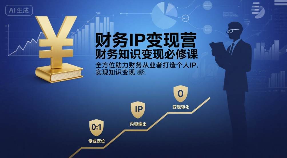 财务IP变现营，财务知识变现必修课，全方位助力财务从业者打造个人IP，实现知识变现-九九网创