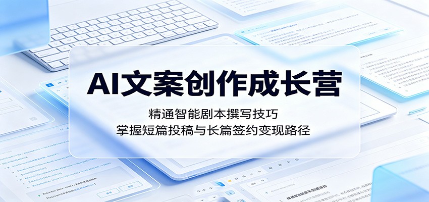 AI文案创作成长营：精通智能剧本撰写技巧，掌握短篇投稿与长篇签约变现路径-九九网创