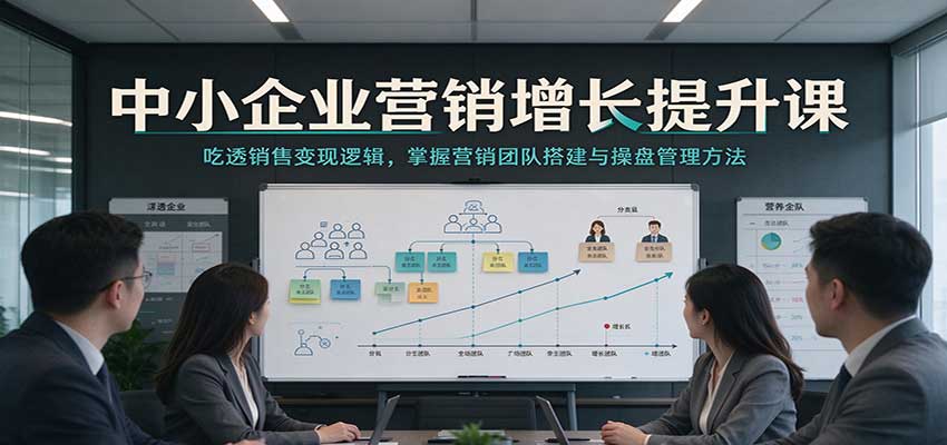 中小企业营销增长提升课:吃透销售变现逻辑,掌握营销团队搭建与操盘管理方法-九九网创