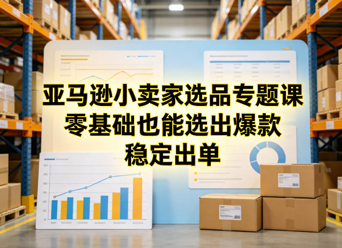 亚马逊小卖家选品专题课,零基础也能选出爆款,稳定出单-九九网创