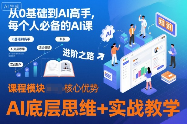 从0基础到AI高手，每个人必备的AI课，AI底层思维+实战教学-九九网创