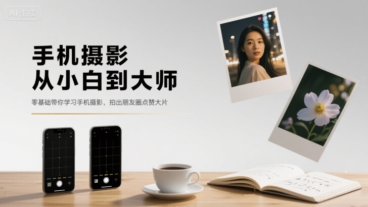 手机摄影从小白到大师，零基础带你学习手机摄影，拍出朋友圈点赞大片-九九网创