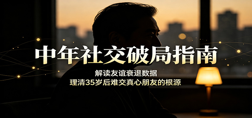 中年社交破局指南:解读友谊衰退数据,理清35岁后难交真心朋友的根源-九九网创