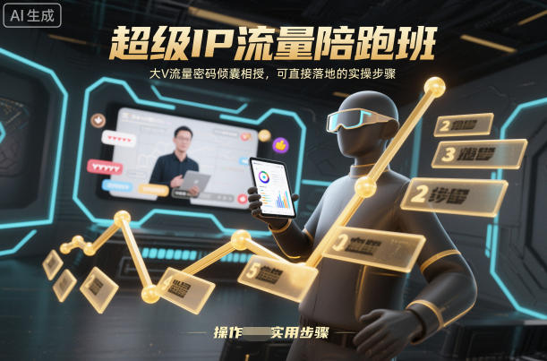 超级IP流量陪跑班，大V流量密码倾囊相授，可直接落地的实操步骤-九九网创