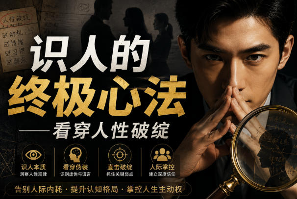 付费文章:识人的终极心法——看穿人性破绽-九九网创