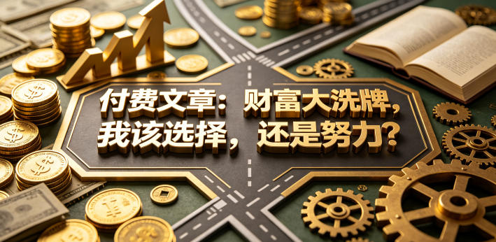 付费文章：财富大洗牌，我该选择，还是努力？-九九网创